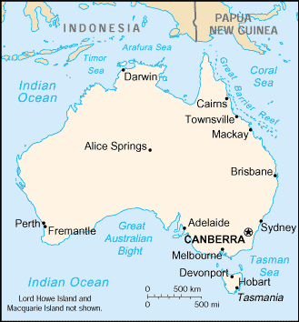 Map of Australia