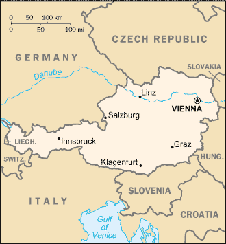Map of Austria