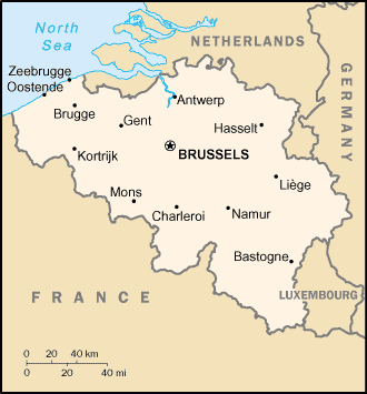 Map of Belgium