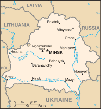 Map of Belarus