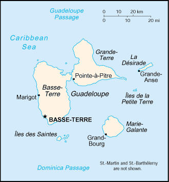 Map of Guadeloupe