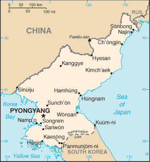 Map of North Korea