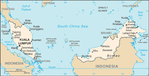 Map of Malaysia