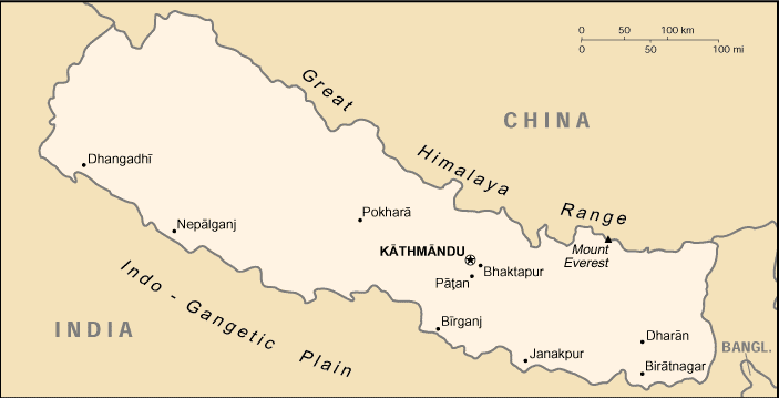 Map of Nepal