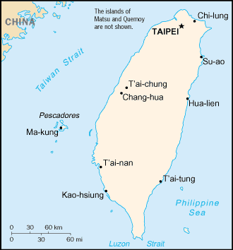 Map of Taiwan